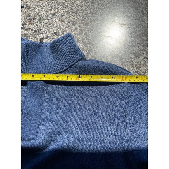 BANANA REPUBLLIC 50%‎ ITALIAN WOOL MEN'S SZ M BLUE WITH SNAP DETAIL - Picture 15 of 15